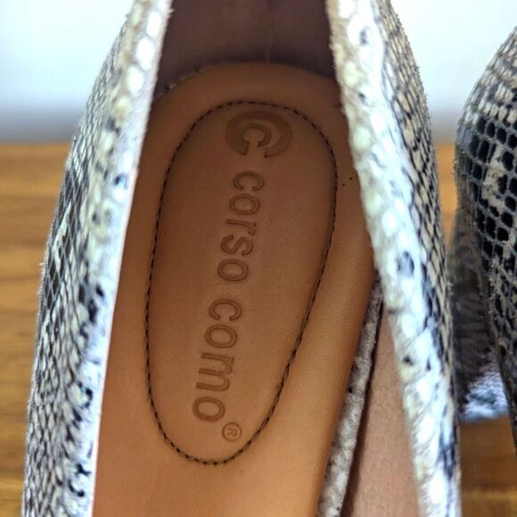 Corso Como Snakeskin Pump Heels 7 1/2 Mob Wife Whimsigoth Rebel Punk Rock Chic - Picture 4 of 12